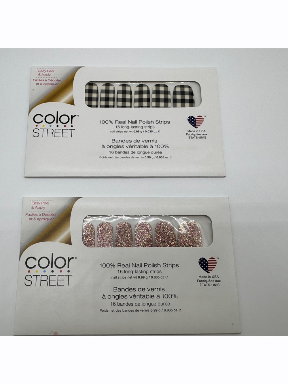 Color Street Nail Polish Strips 14 Lot Mixed Designs Glitter Solid Pink Blue New - Picture 8 of 10
